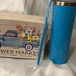 Blue Glitter Tumbler